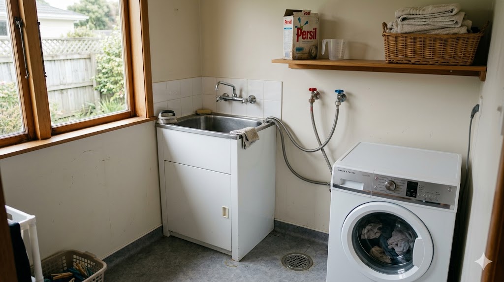 Laundry plumbing installation and common drain issues
