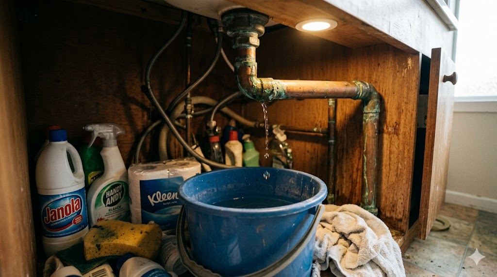 Leaking pipe inside Auckland home